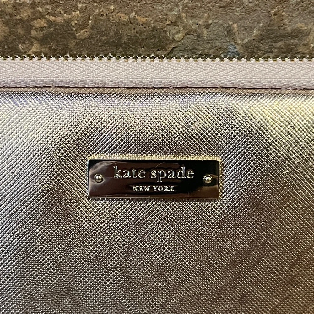 Kate Spade Rose Gold Metallic Laptop Sleeve